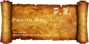 Pantits Mike névjegykártya